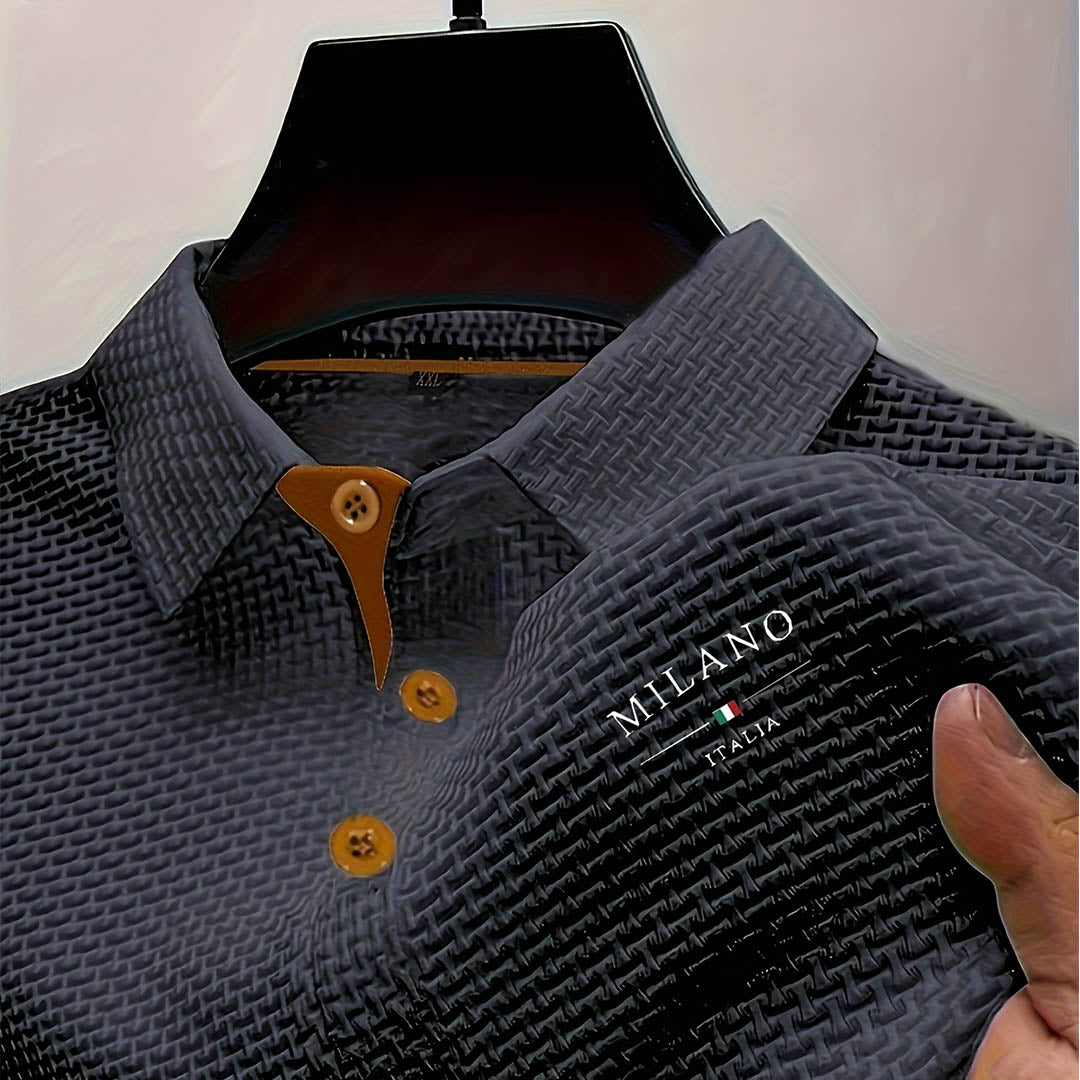 Polo Texturé Brodé Homme