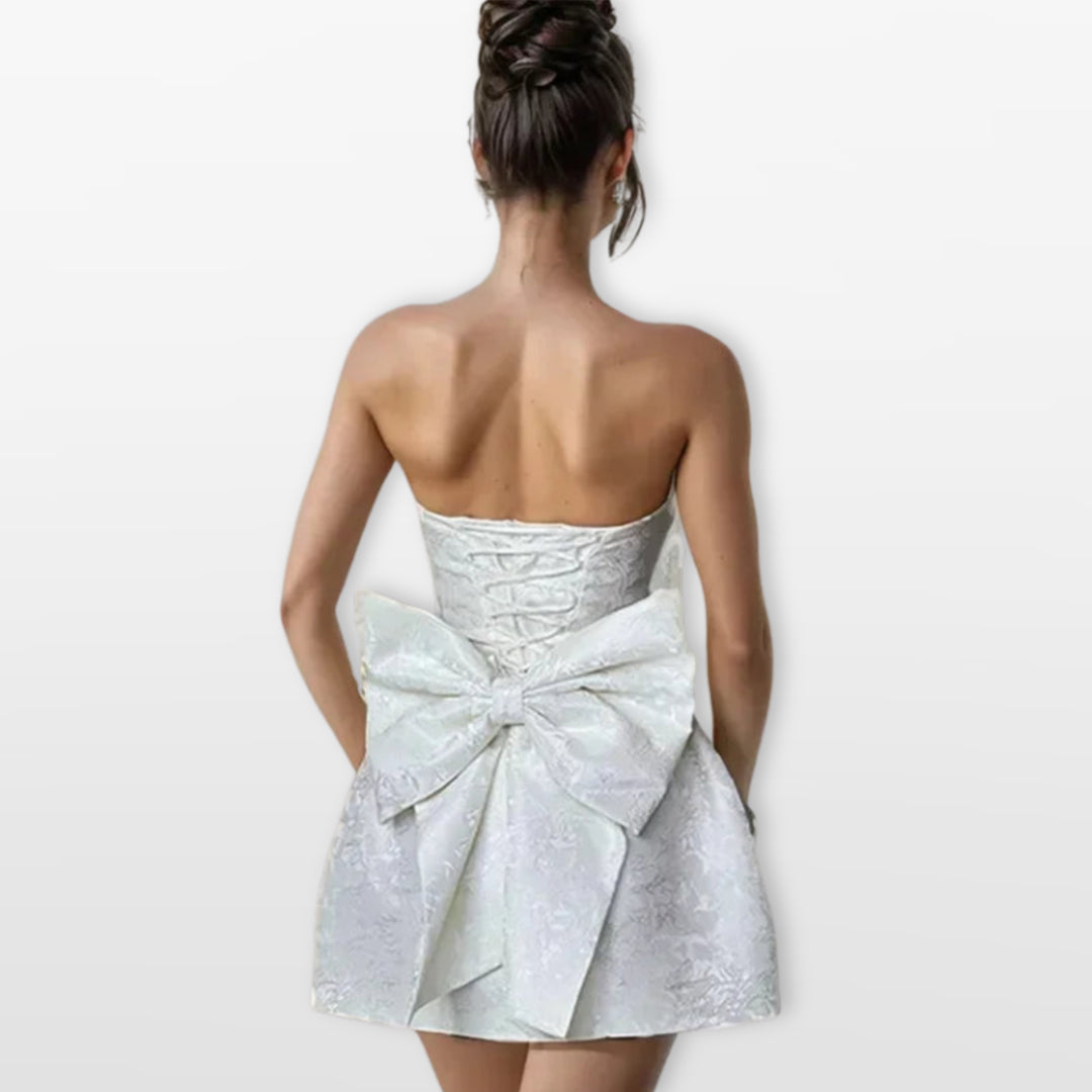 Robe Mini Bustier Nœud Dos Femme