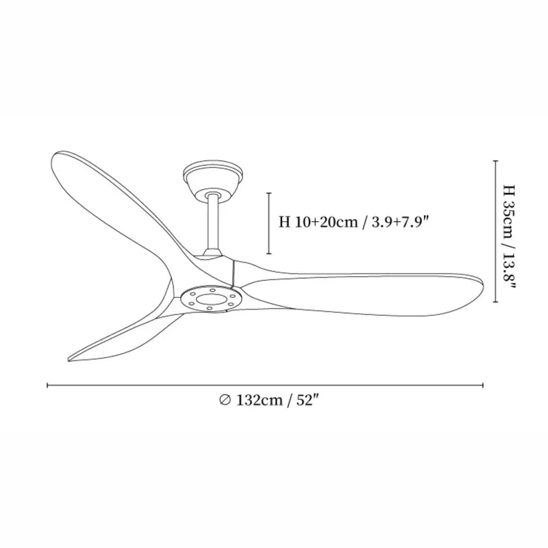 Ventilateur de Plafond Moderne à 3 Pales