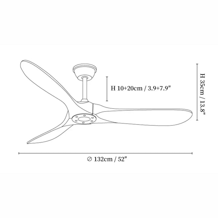 Ventilateur de Plafond Moderne à 3 Pales