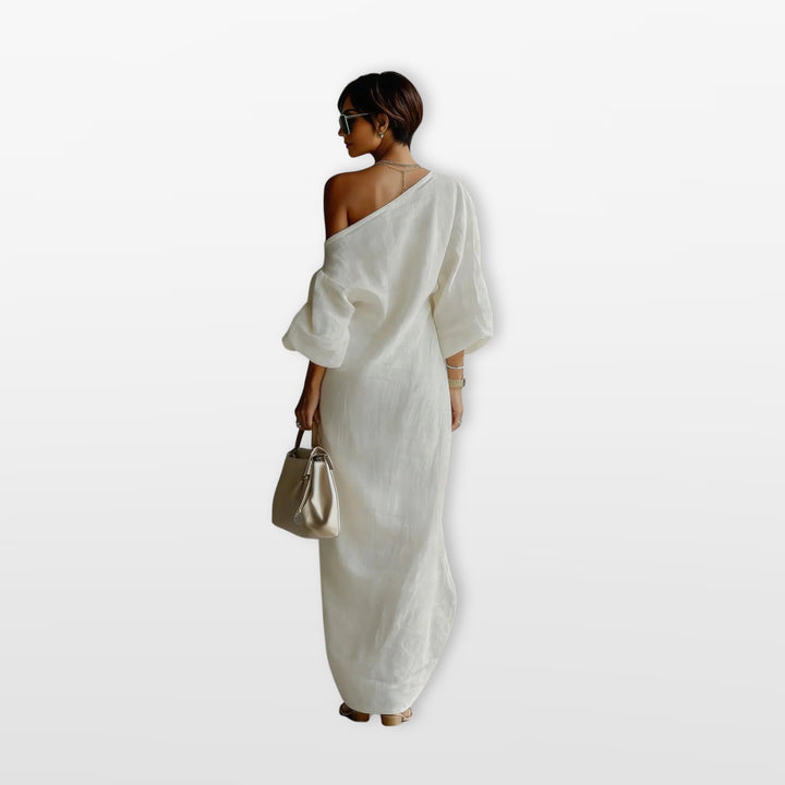 Robe Longue Asymétrique Fluide Femme