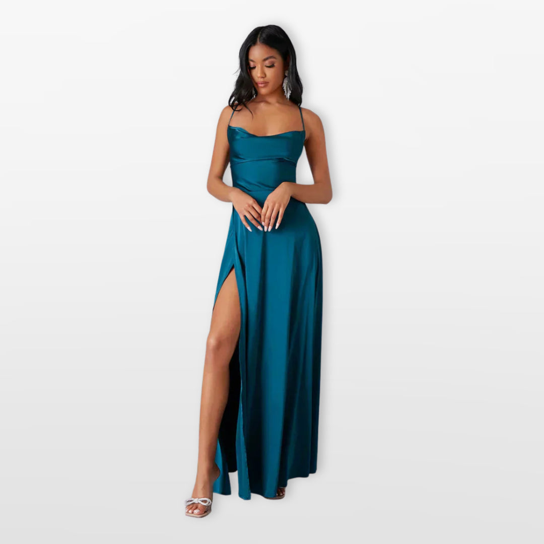 Robe Longue Fendue Élégante Femme