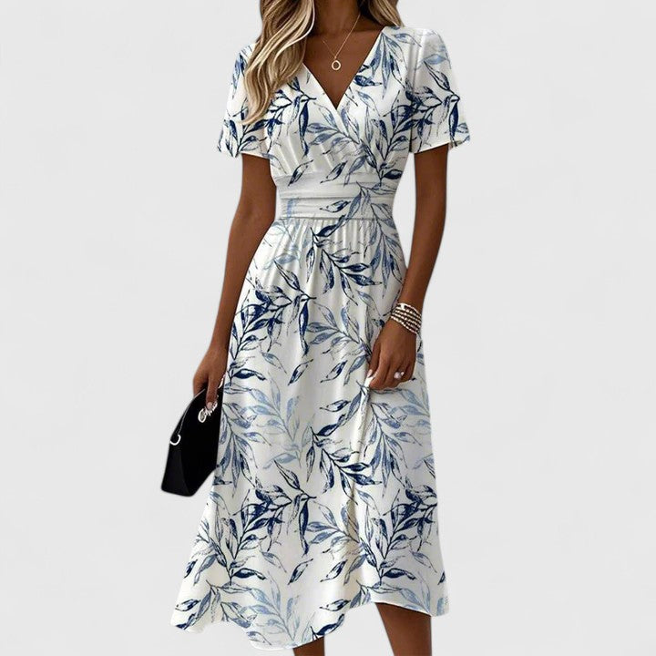 Robe Midi Cache-Cœur Imprimée Femme