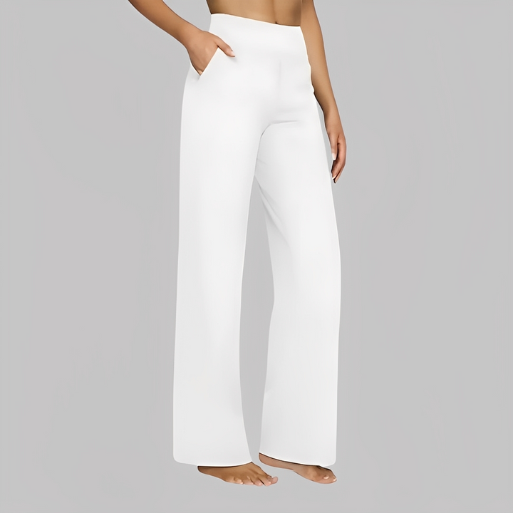 Pantalon Large Taille Haute Femme