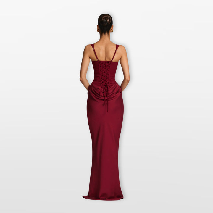 Robe Longue Moulante Dos Lacé Femme