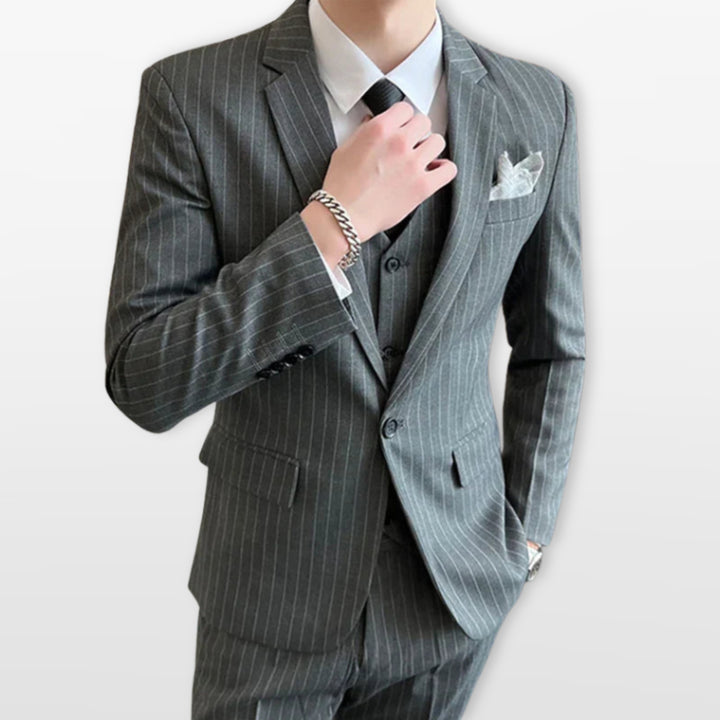 Costume Trois Pièces Rayé Homme
