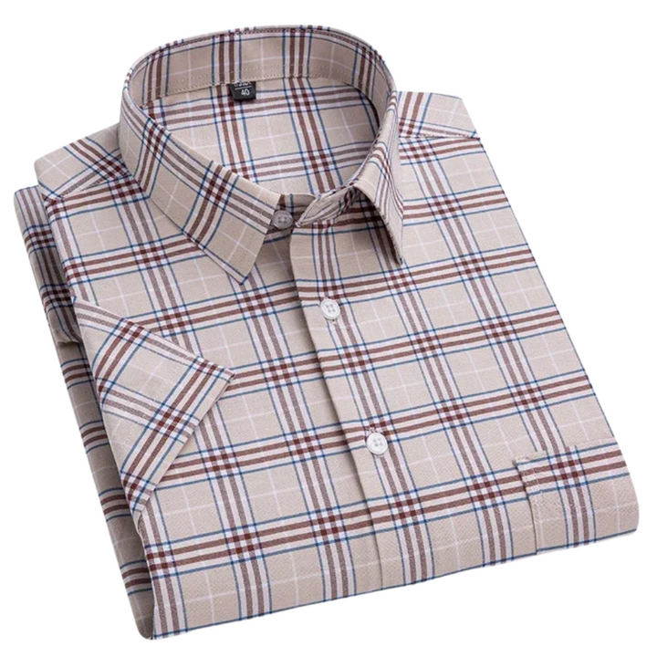 Chemise Rayée Manches Courtes Homme