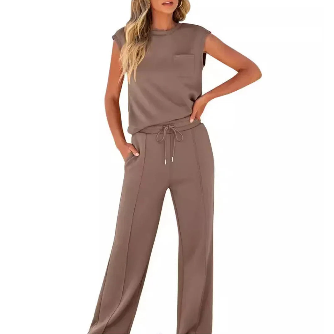 Ensemble 2 Pièces Haut Sans Manches Femme