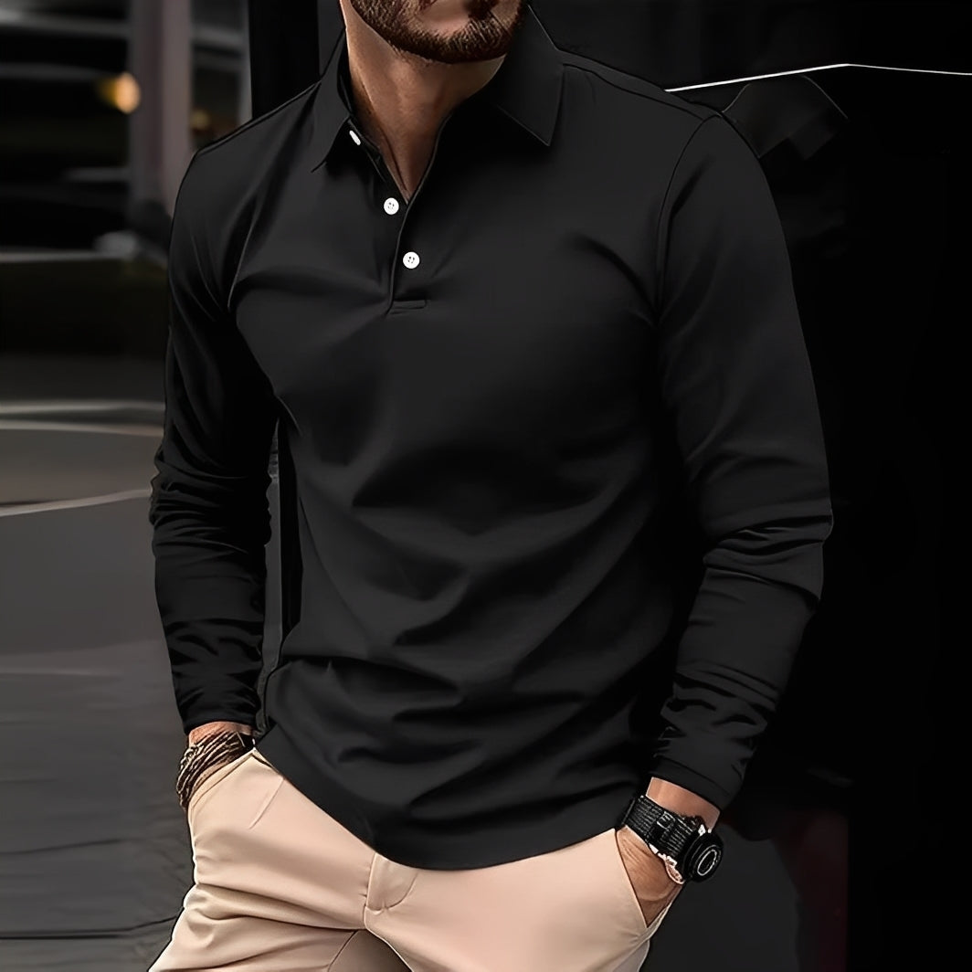 Polo Manches Longues Coupe Ajustée Homme