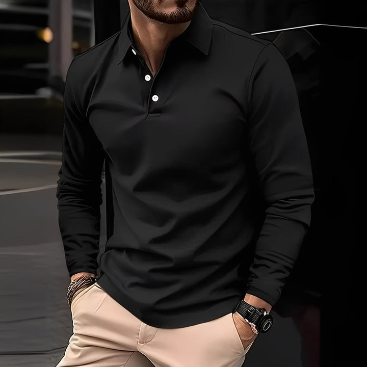 Polo Manches Longues Coupe Ajustée Homme