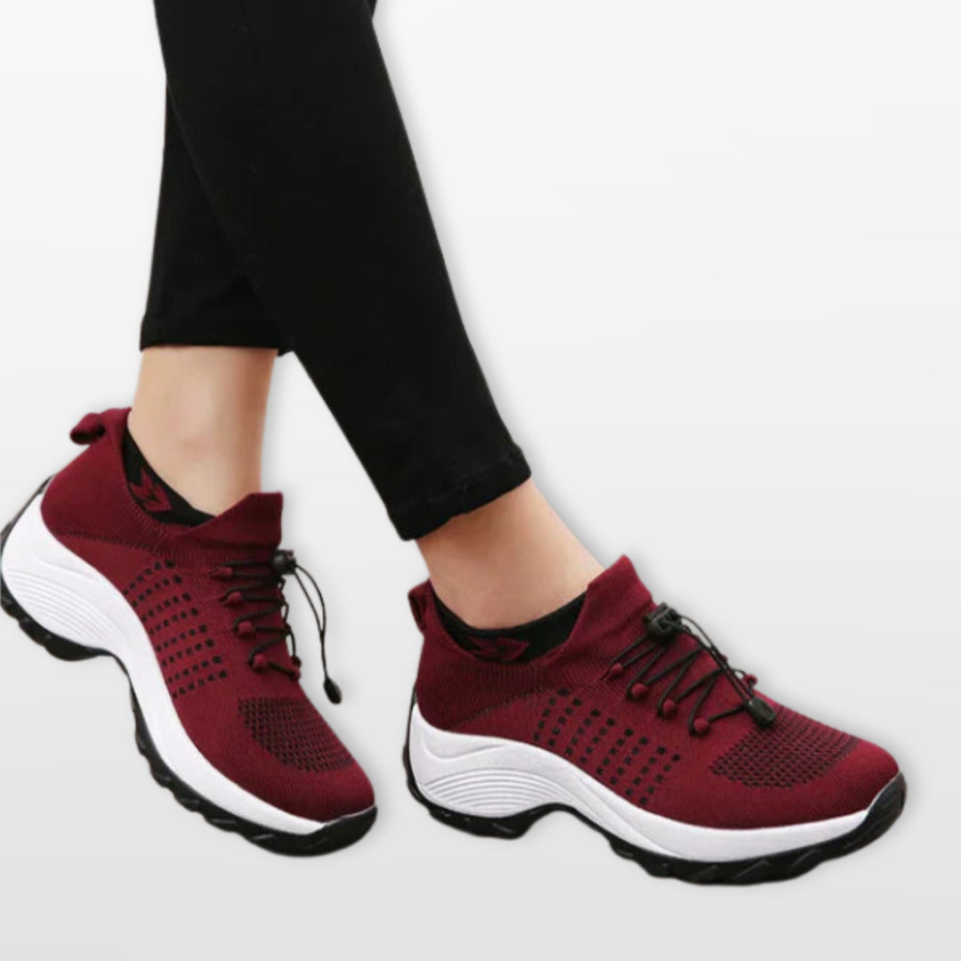 Baskets Compensées Sport Lacées Femme