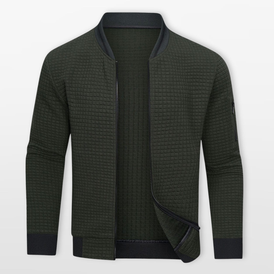 Blouson Bomber Texturé Zippé Homme