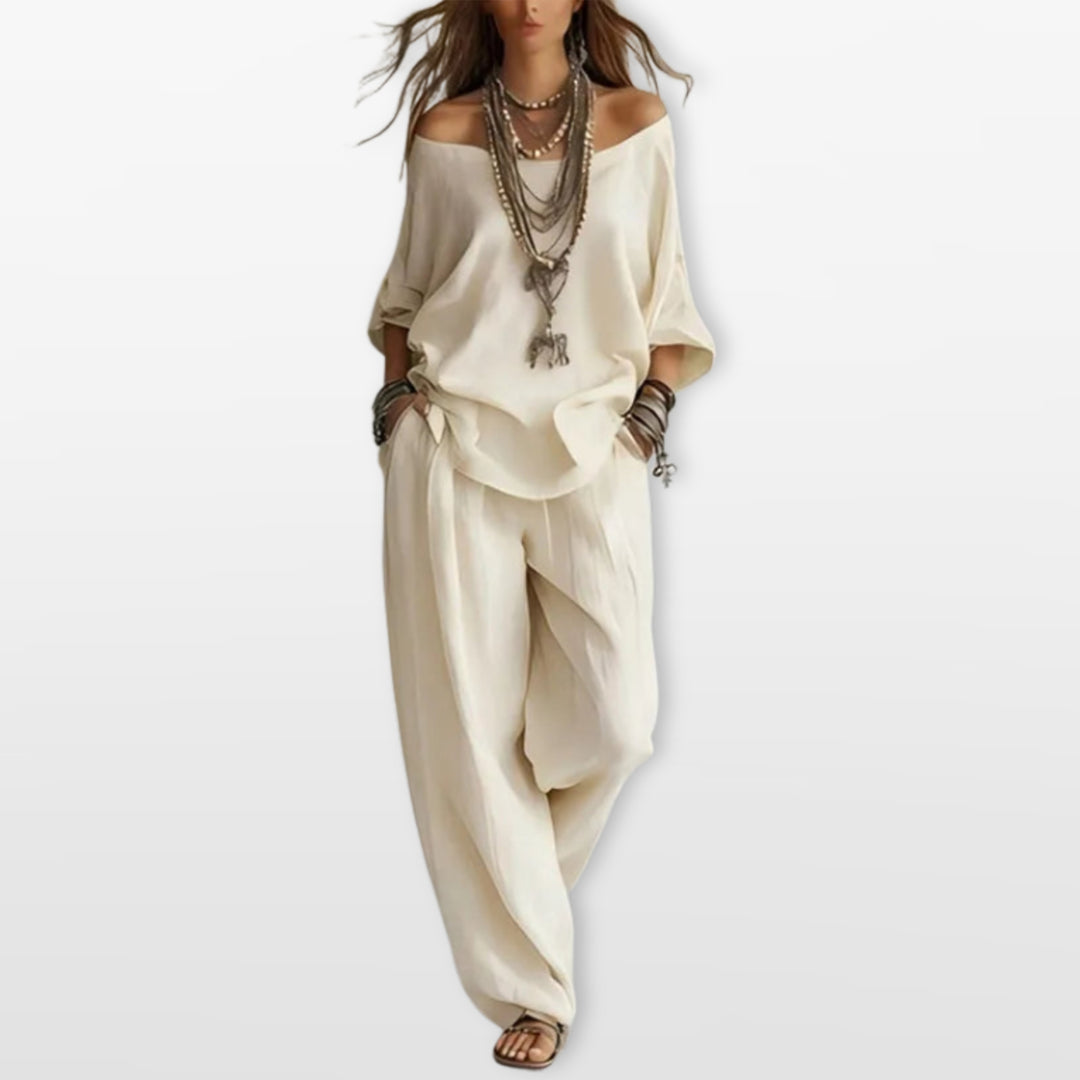Ensemble Fluide Pantalon Ample Femme