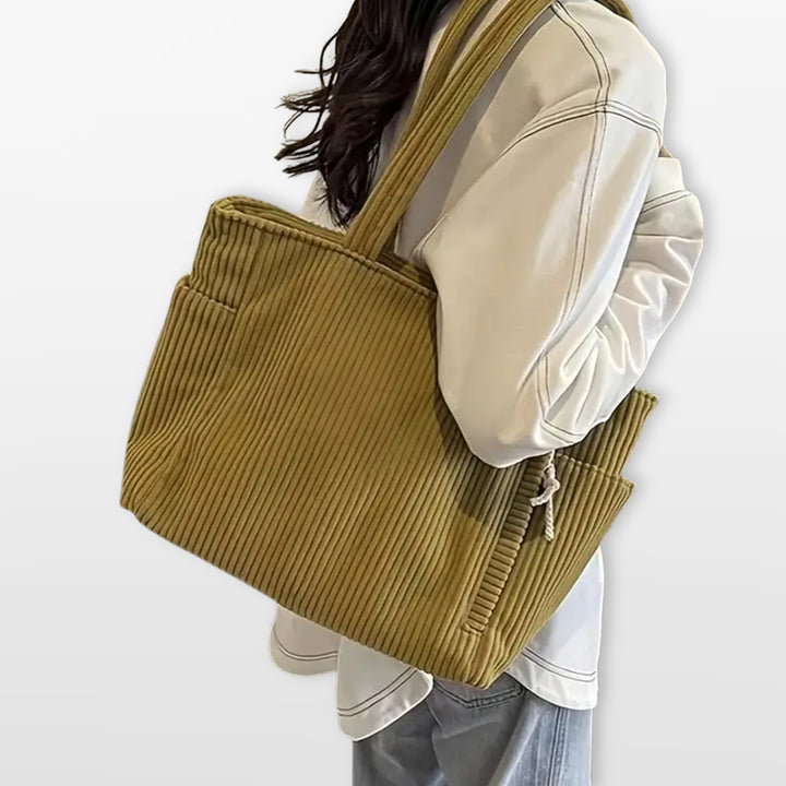 Sac Cabas Velours Côtelé Femme