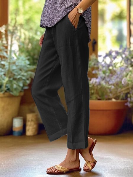 Pantalon Ample Casual Femme