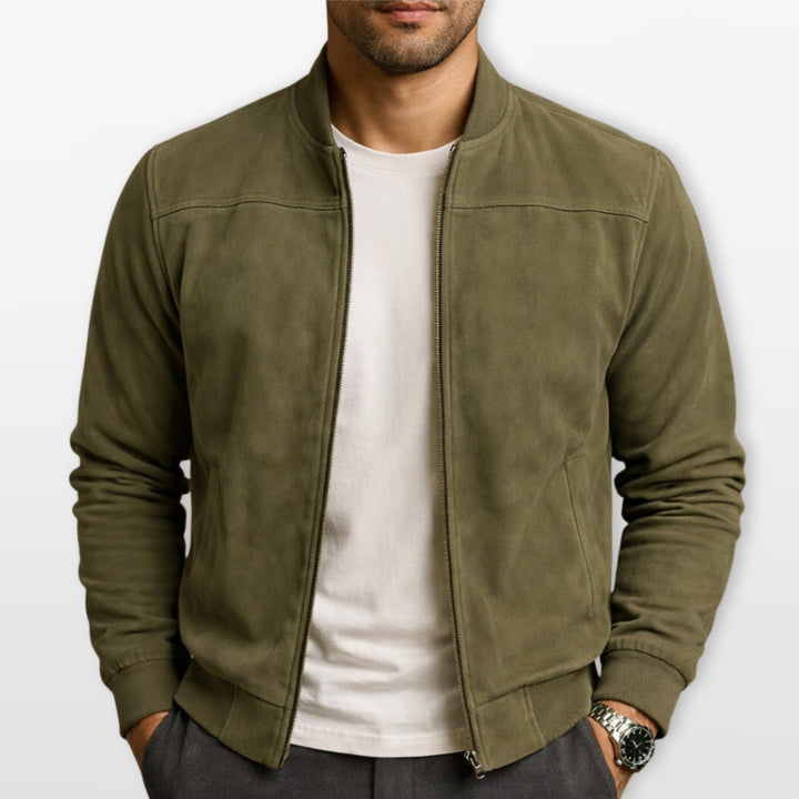 Blouson Bomber Zippé Minimaliste Homme