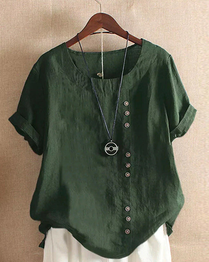 Blouse Décontractée Boutons Femme