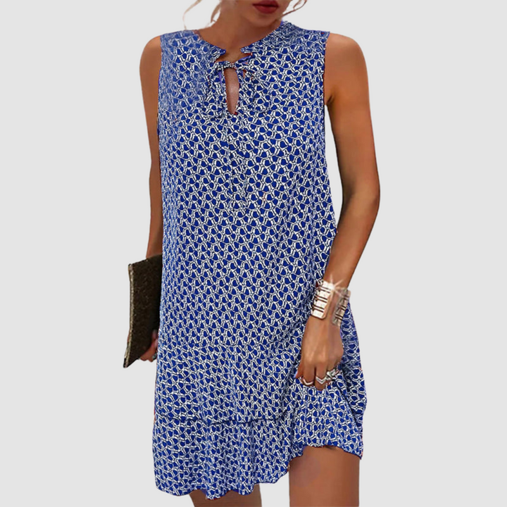 Robe Imprimée Sans Manches Femme