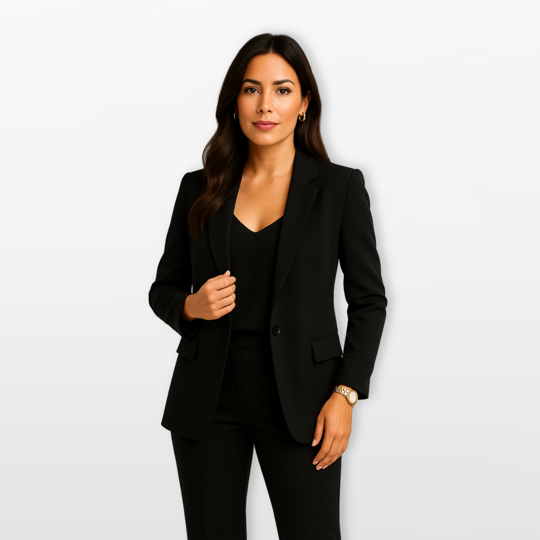 Blazer Femme Coupe Ajustée Élégant