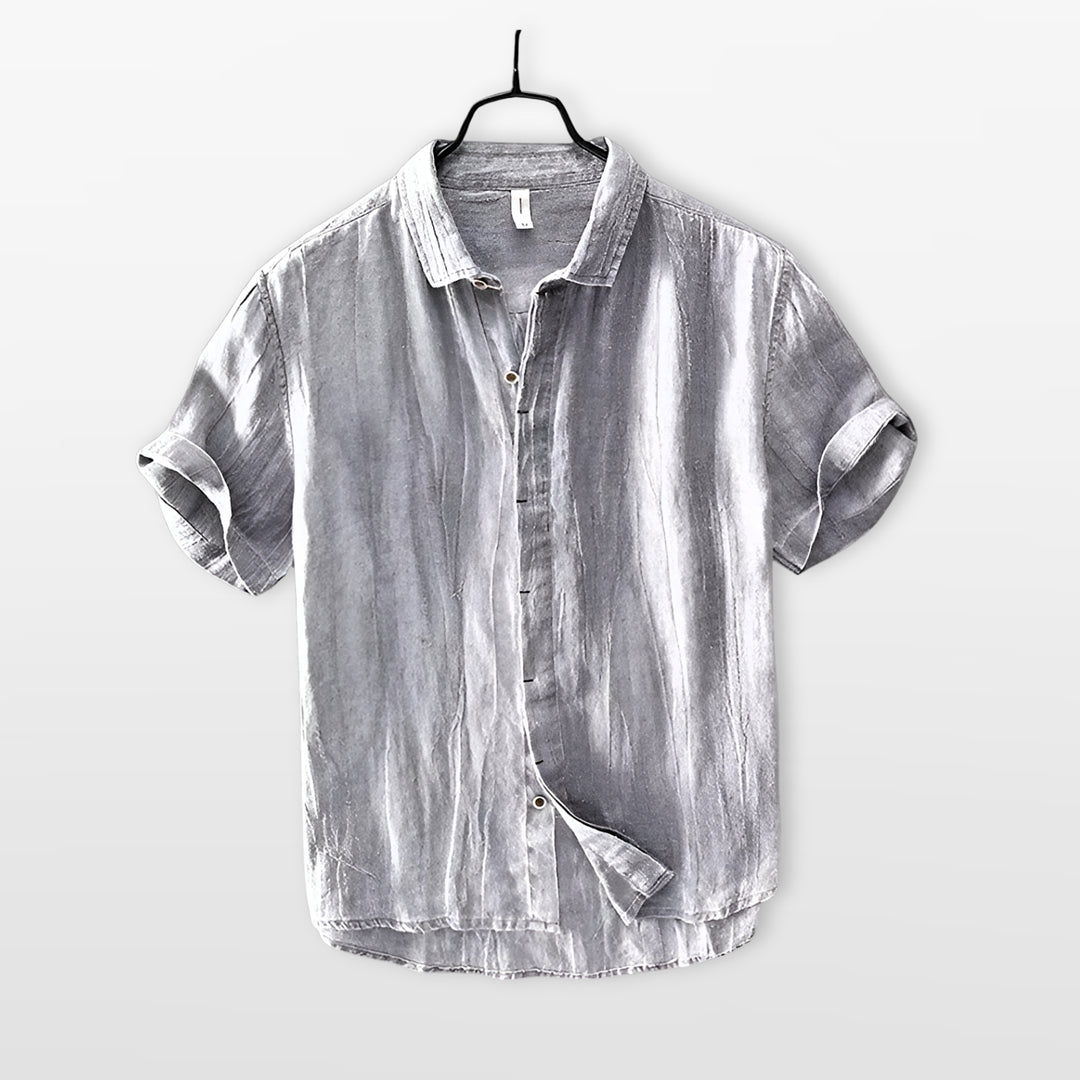 Chemise Lin Manches Courtes Casual Homme