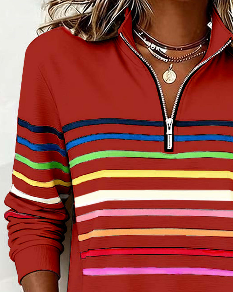 Pull À Col Montant Zippé Femme