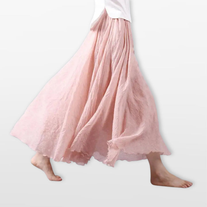 Jupe Longue Évasée Fluide Femme