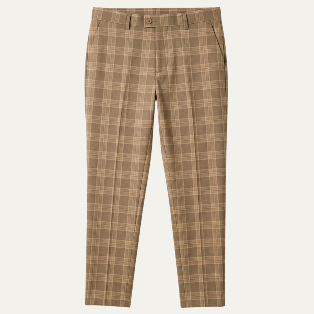 Pantalon Habillé à Carreaux Homme