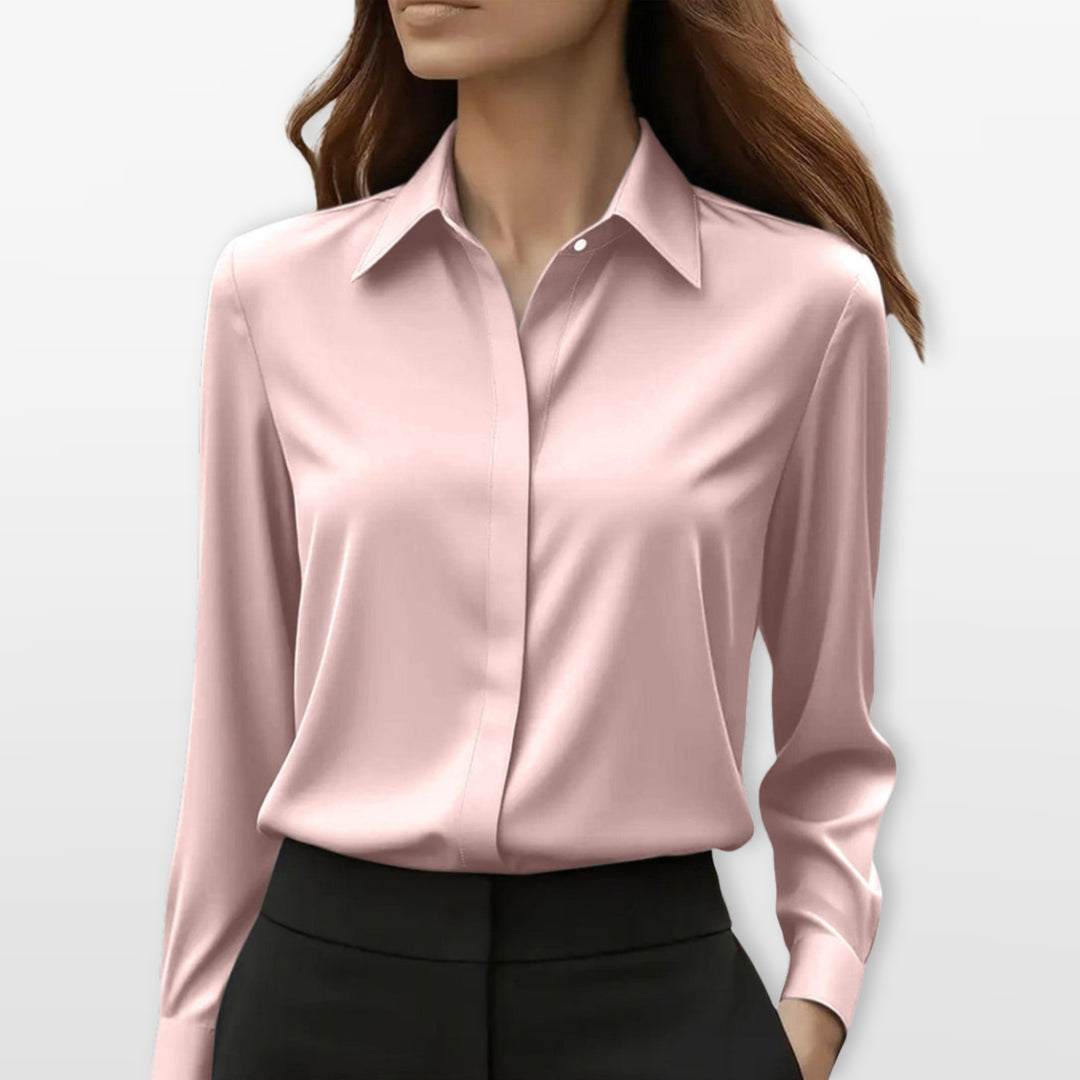 Chemisier Satin Élégant Femme
