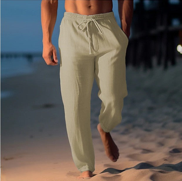 Pantalon Casual À Cordon Homme