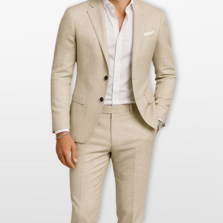 Costume Ajusté Élégant Deux Pièces Homme