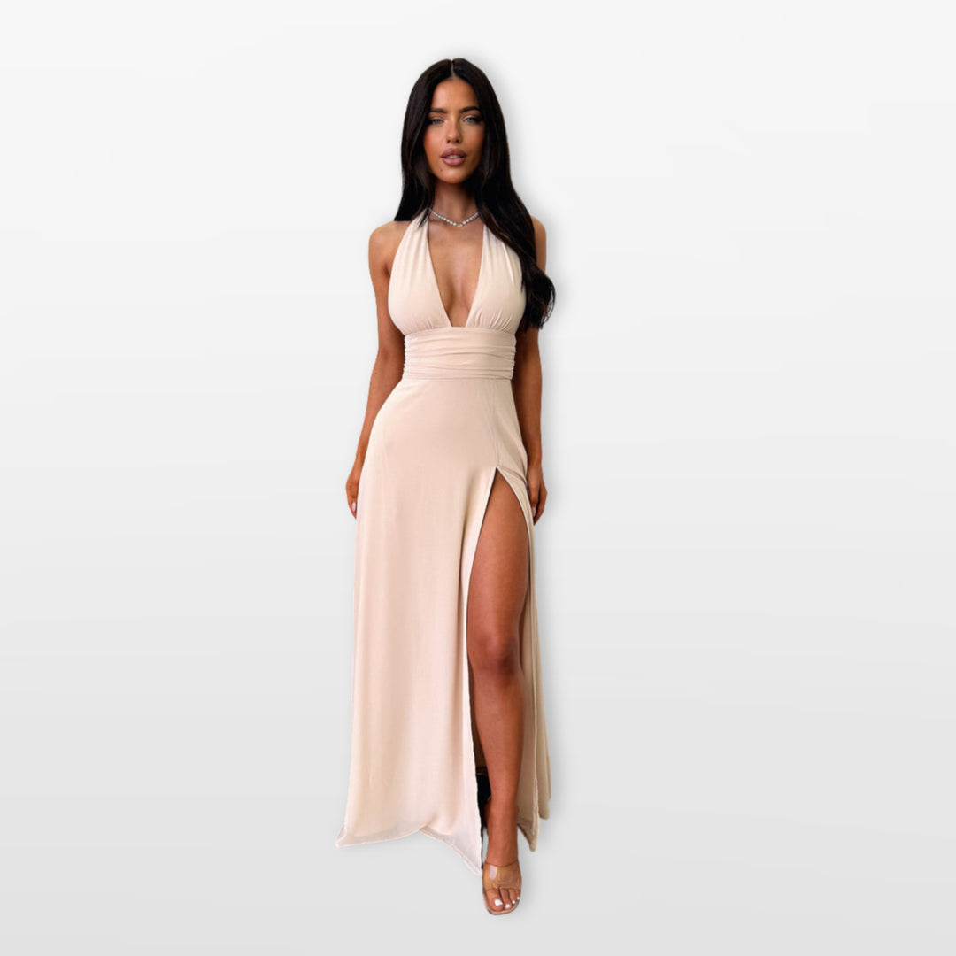 Robe Longue Fendue Élégante Femme