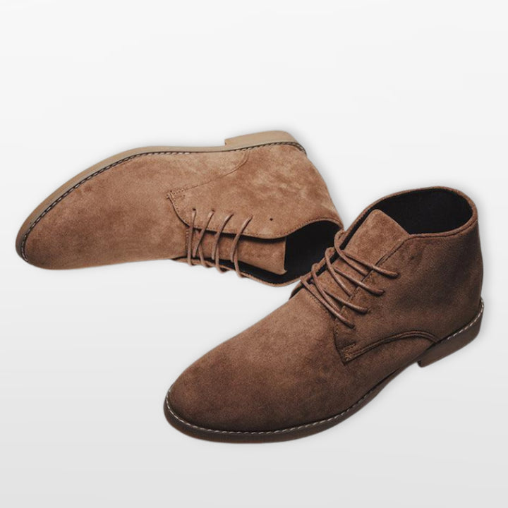 Bottines Suédées Élégantes À Lacets Homme