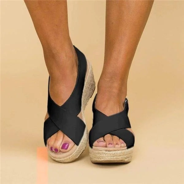 Sandales Compensées Confort Femme