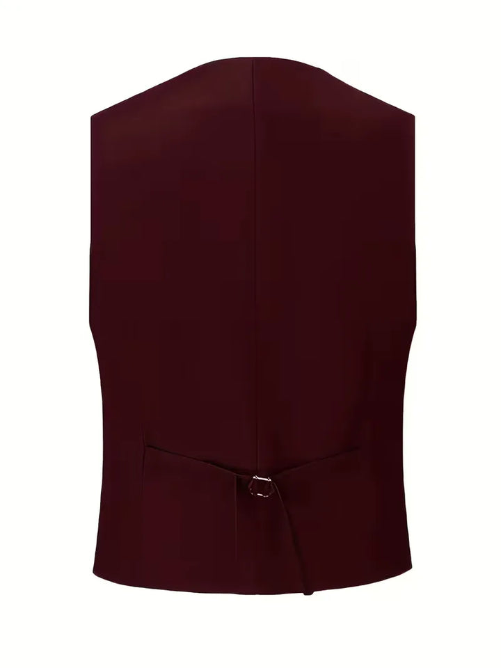 Costume Avec Gilet Croisé Et Revers Pointus Homme