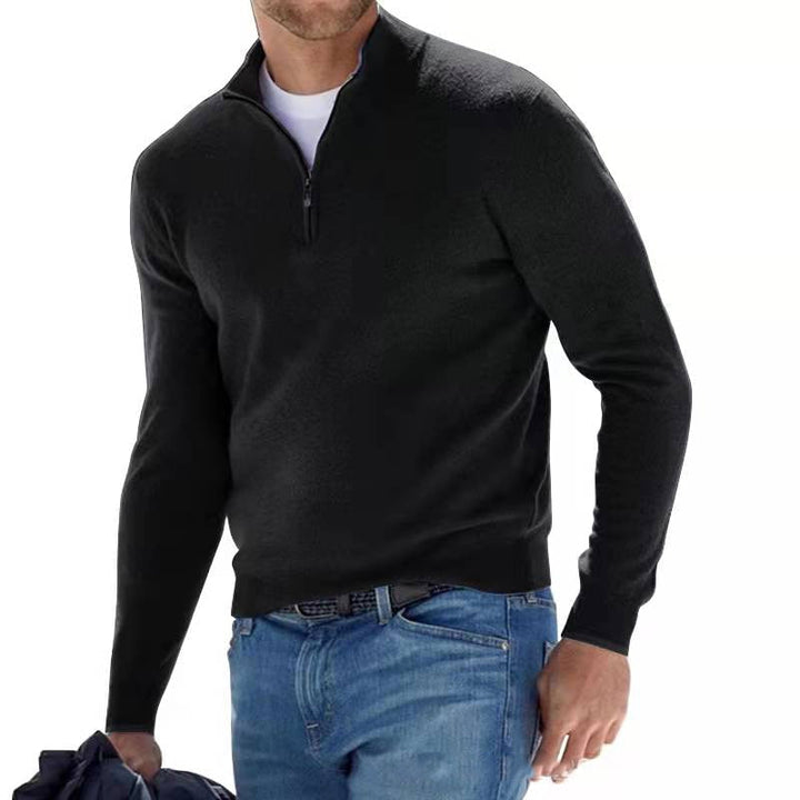 Pull à Col Montant Demi-Zip Homme
