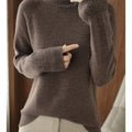 Pull Col Roulé à Finitions Côtelées Femme