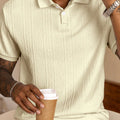 Men's Textured Knit Polo Shirt