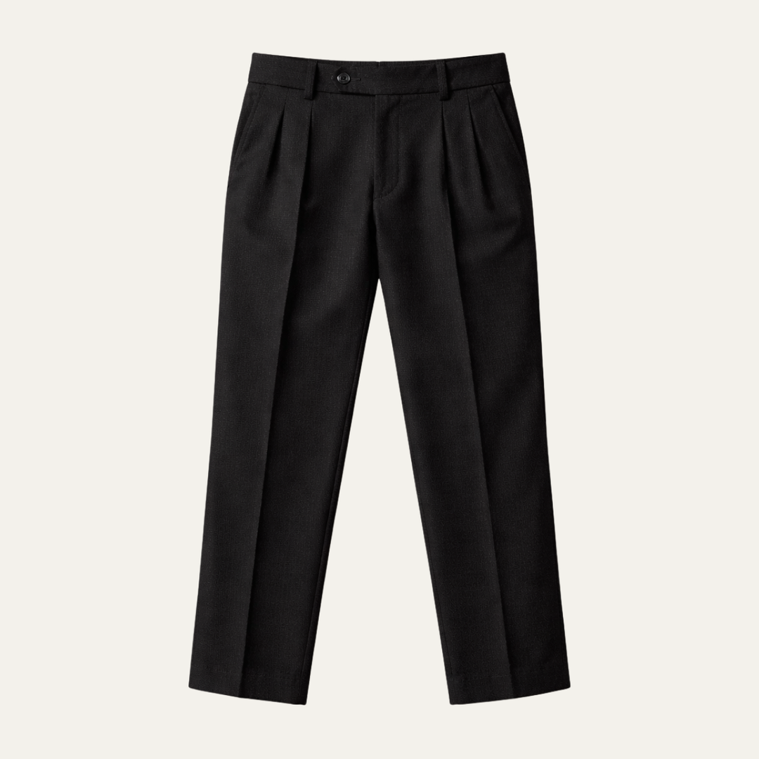 Pantalon à Pinces Coupe Droite Homme