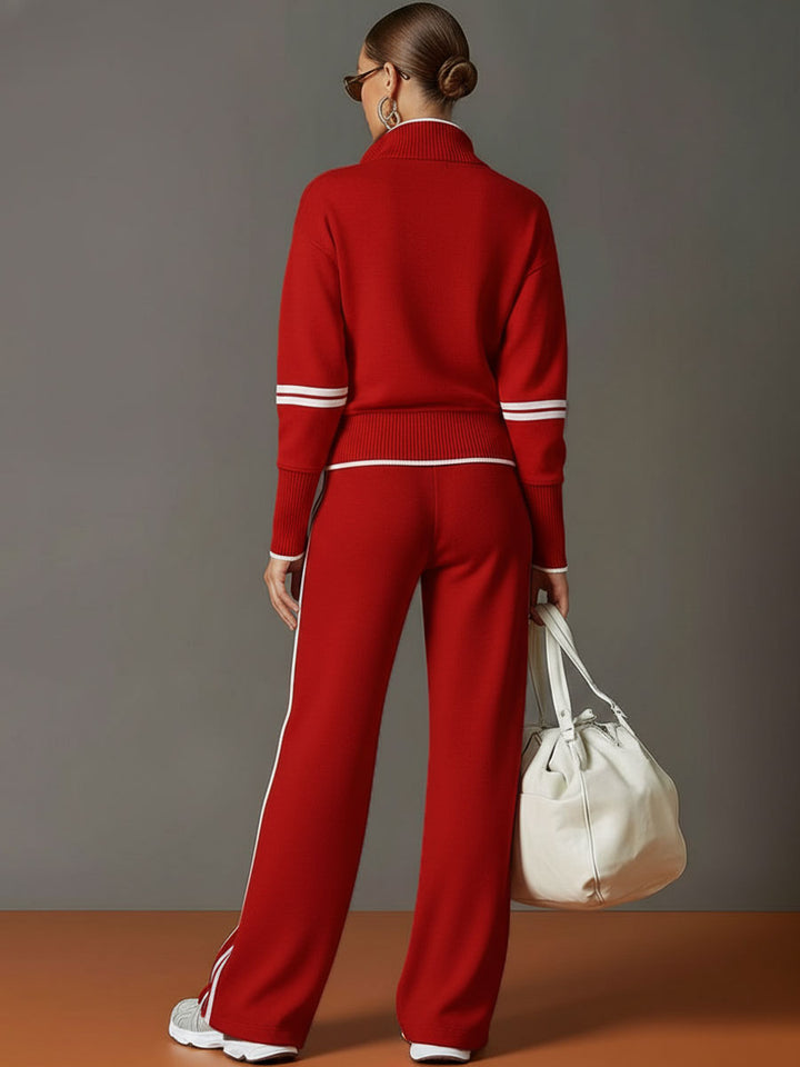 Ensemble avec Pull Zippé et Pantalon Femme