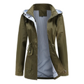 Women's Mid-Length Hooded Zip-Up Jacket