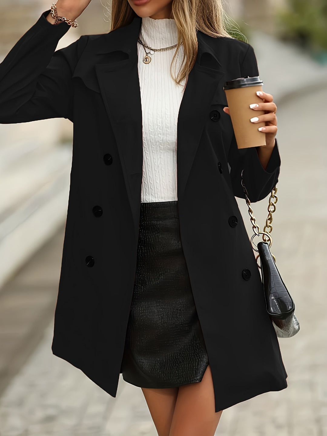 Trench Croisé À Revers Femme