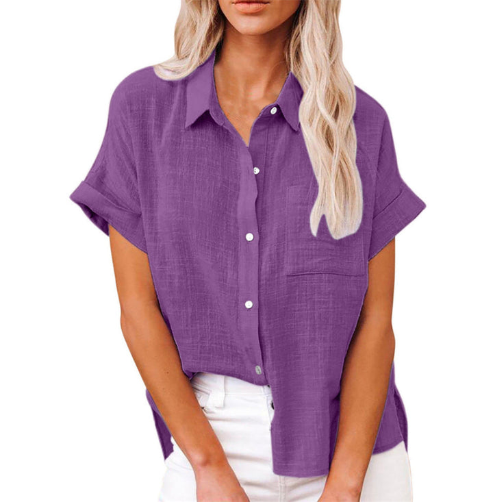 Chemisier Boutonné Décontracté Femme