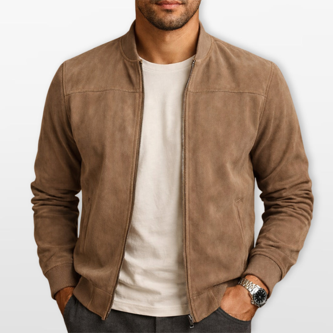 Blouson Bomber Zippé Minimaliste Homme