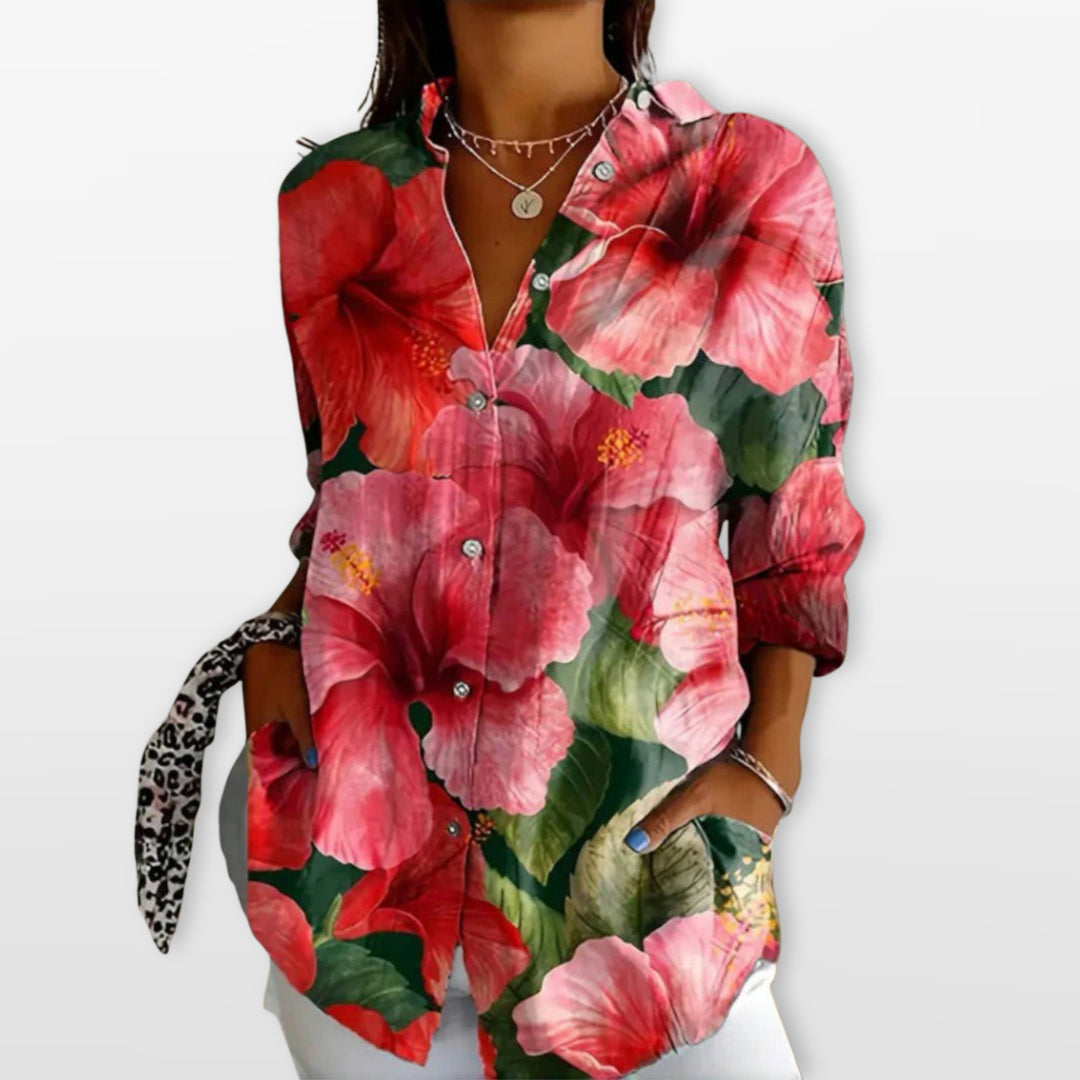 Blouse Artistique Imprimée Femme