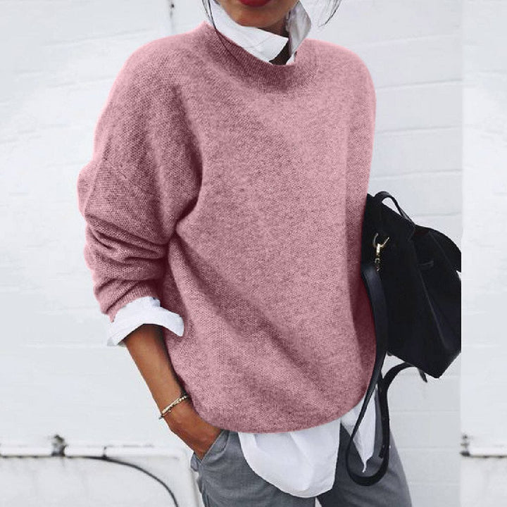 Pull Décontracté à Col Rond Femme