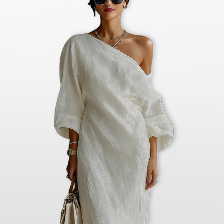 Robe Longue Asymétrique Fluide Femme