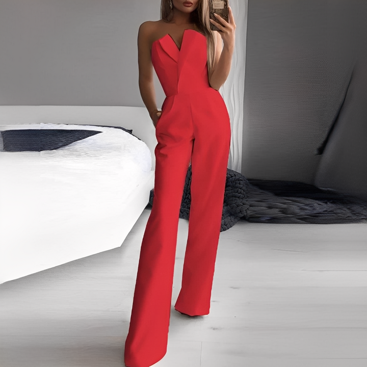 Combinaison Bustier Jambe Large Femme