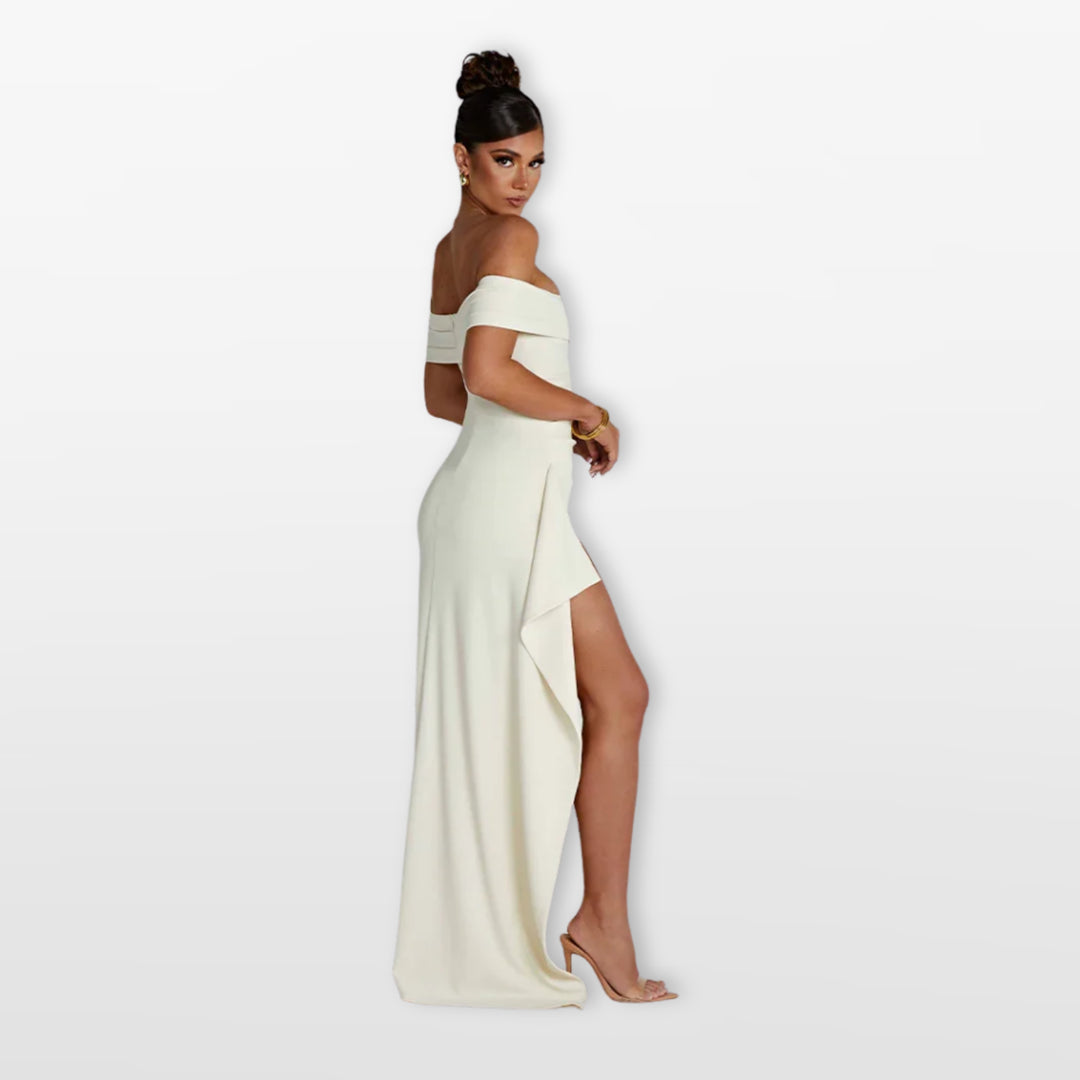 Robe Longue Épaules Dénudées Élégante Femme