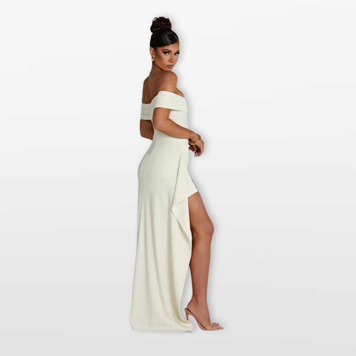 Robe Longue Épaules Dénudées Élégante Femme