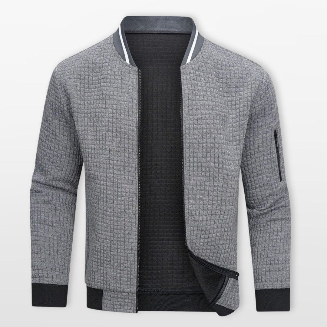 Blouson Bomber Texturé Zippé Homme